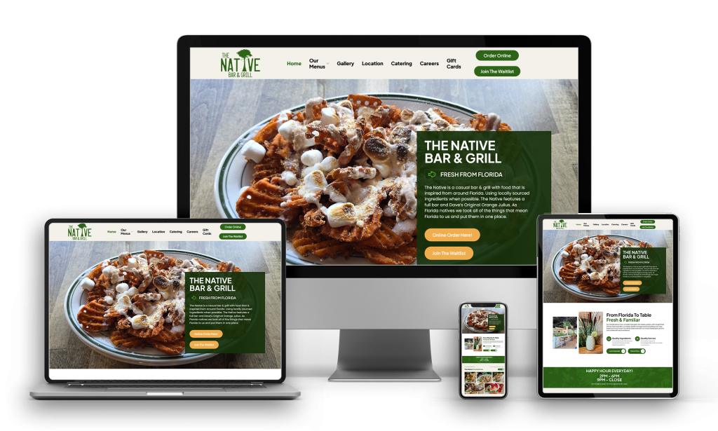 The Native Bar & Grill website